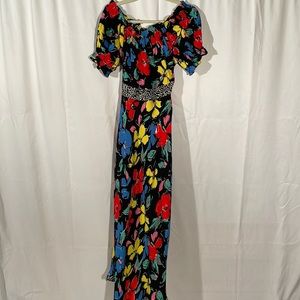 RIXO Designer for Target black floral maxi W 12